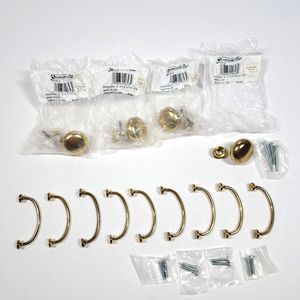 Amerock Polished Brass 1.5" Knobs BP772-3 Cabinet Mushroom Drawer Pulls Handles